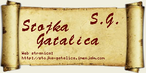 Stojka Gatalica vizit kartica